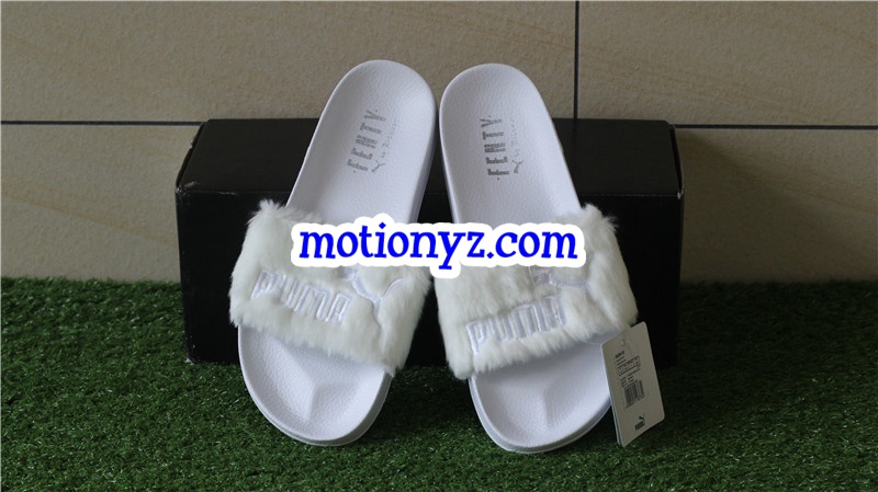 Puma Leadcat Fenty Fur Slide White